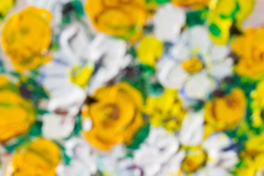 Çiçek açan çiçekler boyama resmi. Bulanık resim