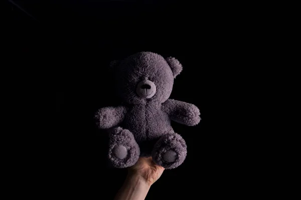 Ursinho Peluche Algemado Conceito Abuso Infantil Violência — Fotografia de Stock