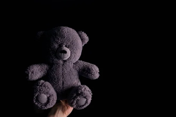 Ursinho Peluche Algemado Conceito Abuso Infantil Violência — Fotografia de Stock