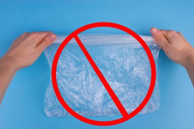 Kirliliği sorunu kavramı, hayır demek için plastik torbalar