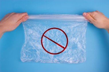 Kirliliği sorunu kavramı, hayır demek için plastik torbalar