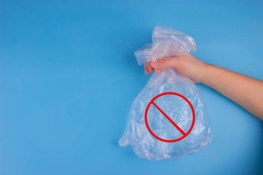 Kirliliği sorunu kavramı, hayır demek için plastik torbalar