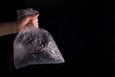 Kirliliği sorunu kavramı, hayır demek için plastik torbalar