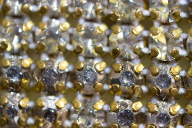 Arka plan olarak Kristal Rhinestones tuval