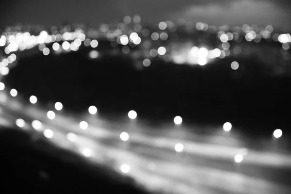 Verschwommene Straße Der Nacht Blick Von Oben — Stockfoto
