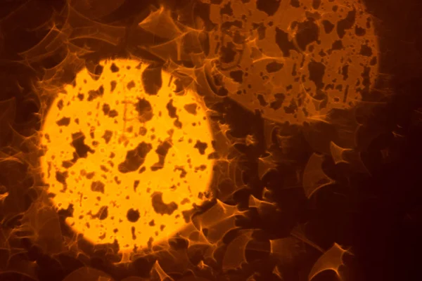 Soyut ışıklar, flash, gece şehir. yağmur damlaları