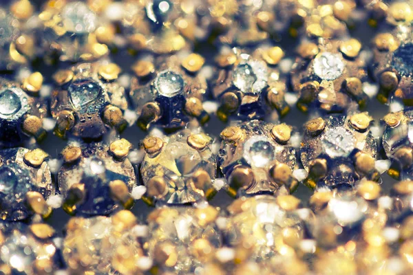 Arka Plan Olarak Kristal Rhinestones Tuval — Stok fotoğraf