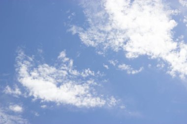 Arkaplan olarak beyaz bulutlu mavi gökyüzü