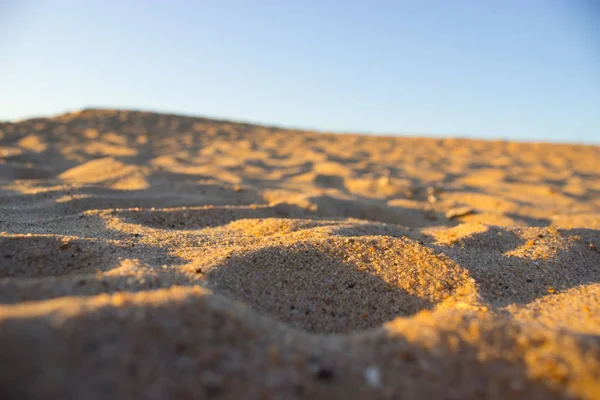 Sable Dans Désert Dans Une Belle Forme Textures — Photo