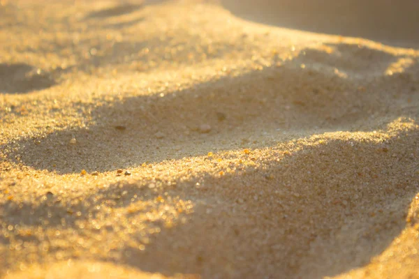 Gros Plan Sable Dans Désert Lumière Soleil Chaude — Photo