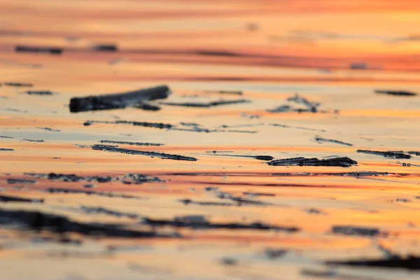 Blur Tropischen Sonnenuntergang Strand Verschwommener Wasserhintergrund — Stockfoto