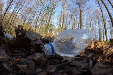 A dikkatsizce plastik şişeyi fırlatıp