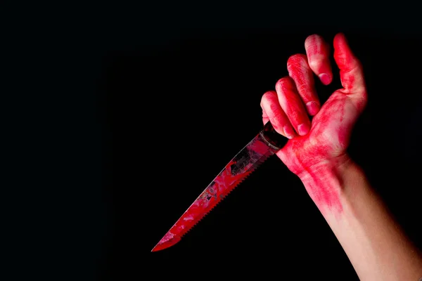 Кривавий Грабунок Рука Ножем — стокове фото