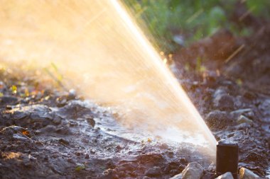 Yağmurlama yükleme yakın çekim