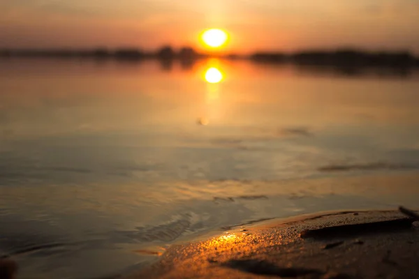 Hermoso Atardecer Sobre Mar —  Fotos de Stock