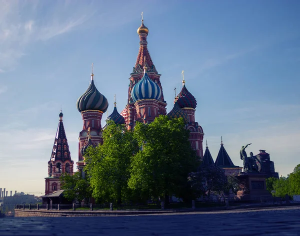 Catedral Basílio Praça Vermelha Moscou Sol Outono Manhã — Fotografia de Stock