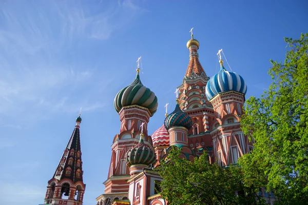 Catedral Basílio Praça Vermelha Moscou Sol Outono Manhã — Fotografia de Stock