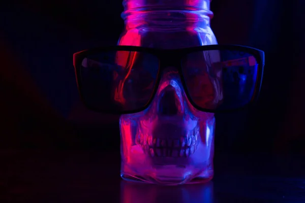 Skull Sunglasses Club Bar Party Concept — Stock Photo, Image