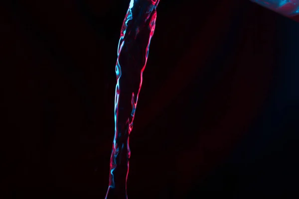 Красный Синий Неоновый Фон Потока Воды Defocused — стоковое фото