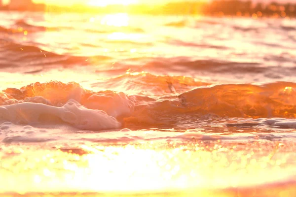 Verschwommenes Bild Von Wellen Warmen Sonnenlicht — Stockfoto