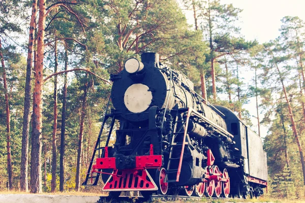 Old Retro Train Railroad Toned Image — Stock Photo, Image