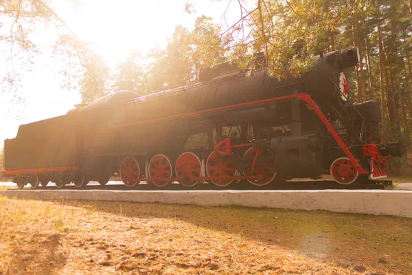 Old Retro Train Railroad Toned Image — Stock Photo, Image