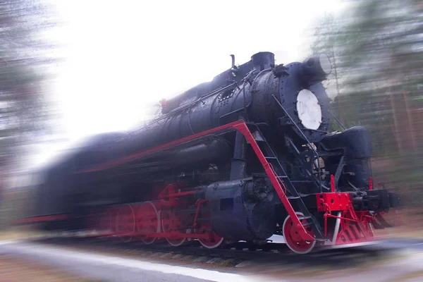 Old Retro Train Railroad Toned Image — Stock Photo, Image