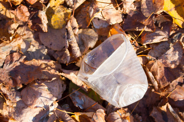 A carelessly throw away plastic