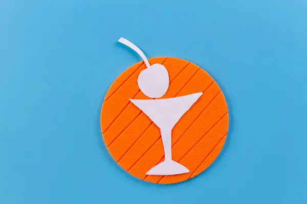 Cocktail with cherry on top — Stock Photo, Image