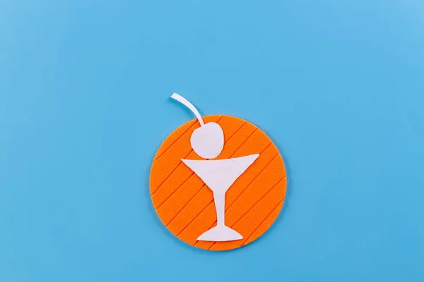 Cocktail with cherry on top — Stock Photo, Image