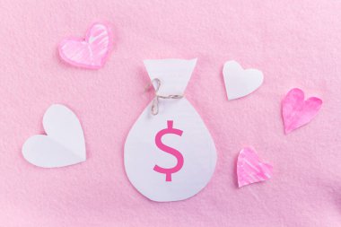 pembe arka planda para