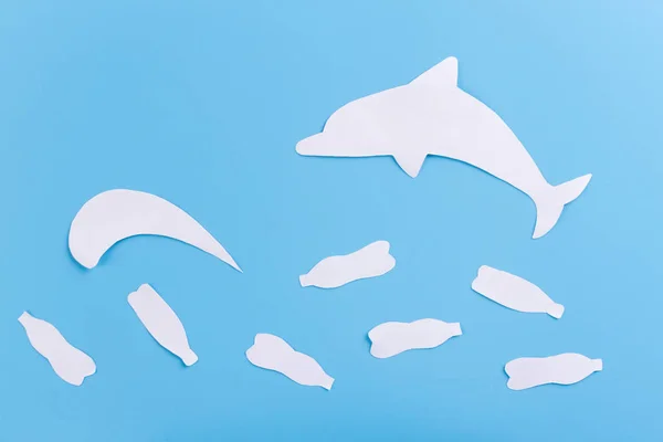 Garbege walvis onderwater — Stockfoto