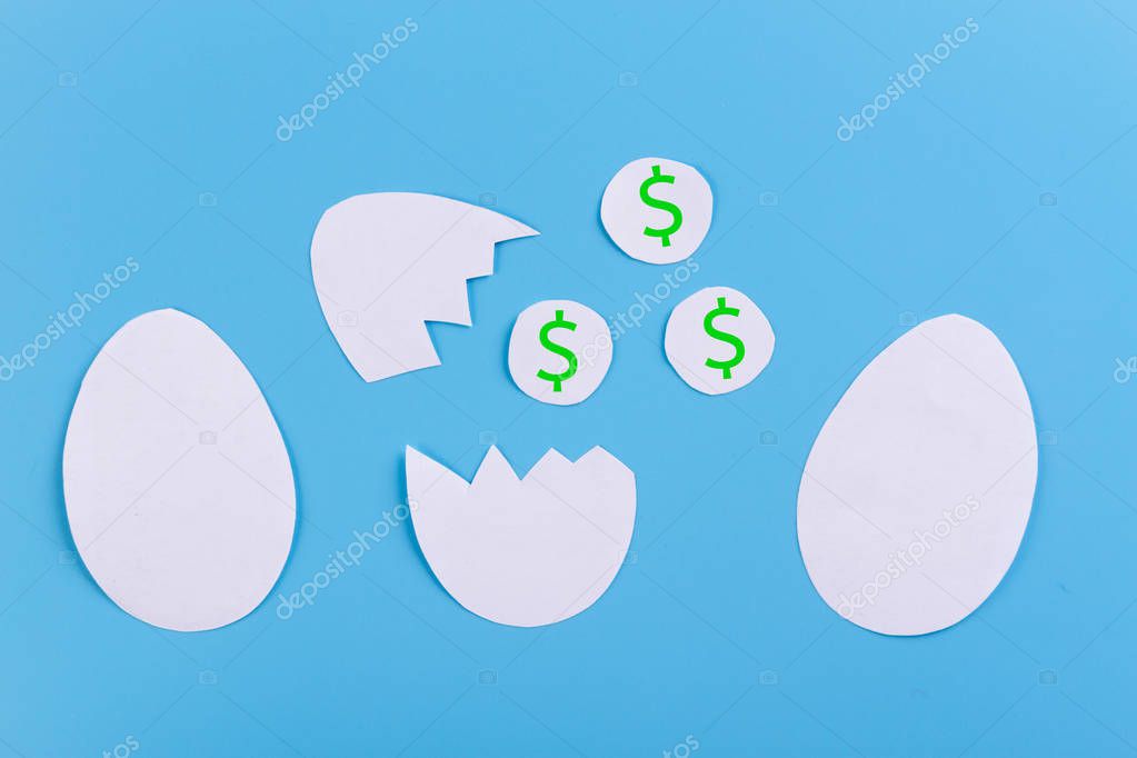 money inside egg