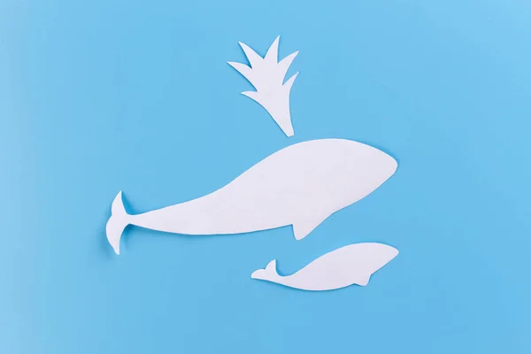 Whale made of paper — Stock Photo, Image