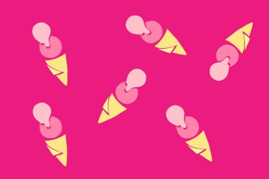 Dondurma parlak çizgi film tarzı.