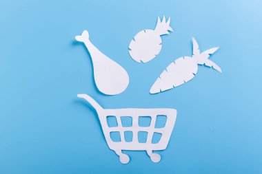 sebze ile alışveriş arabası