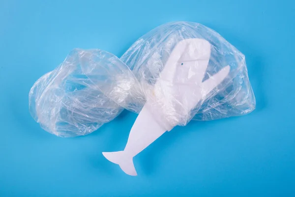 Óceáni műanyagszennyezés kérdés. — Stock Fotó