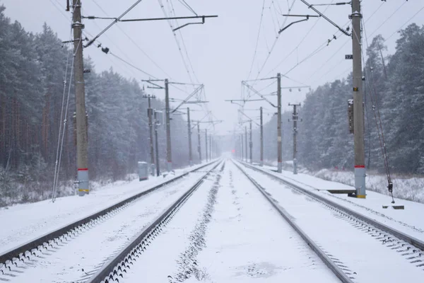 Rail Road winter — Stockfoto