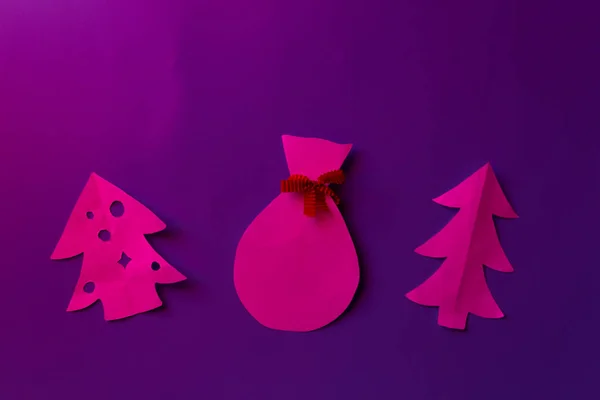 Χριστουγεννιάτικα πράγματα φτιαγμένα από χαρτί — Φωτογραφία Αρχείου