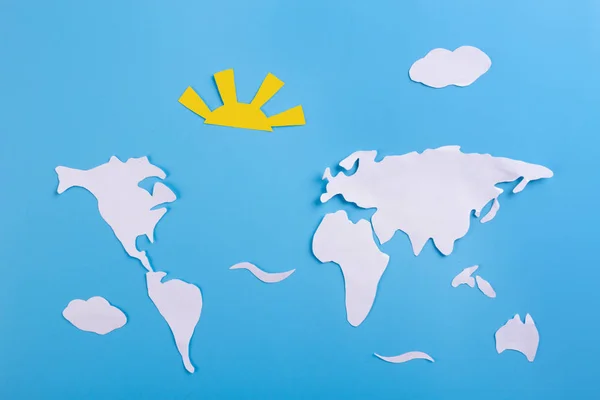 Карта світу на синьому фоні — стокове фото
