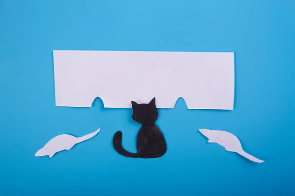 猫字符梦想鼠标 — 图库照片