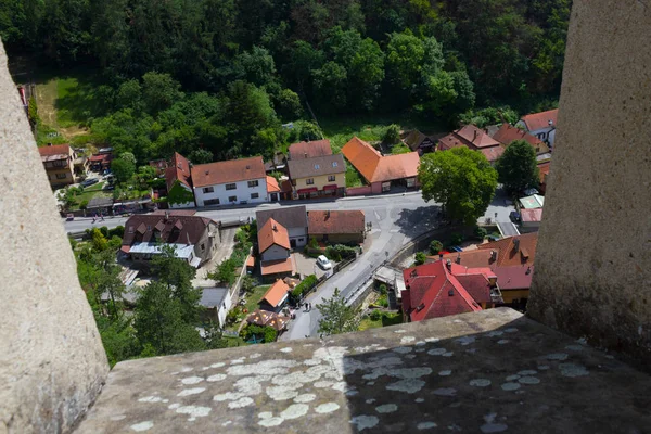 Vista sobre uma aldeia — Fotografia de Stock