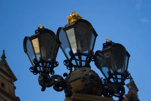 Street lantern over blue sky — Stock Photo, Image