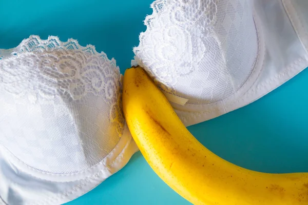 Banana on a blue background — Stock Photo, Image