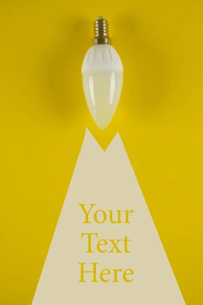 Lamp als ideeënsymbool — Stockfoto