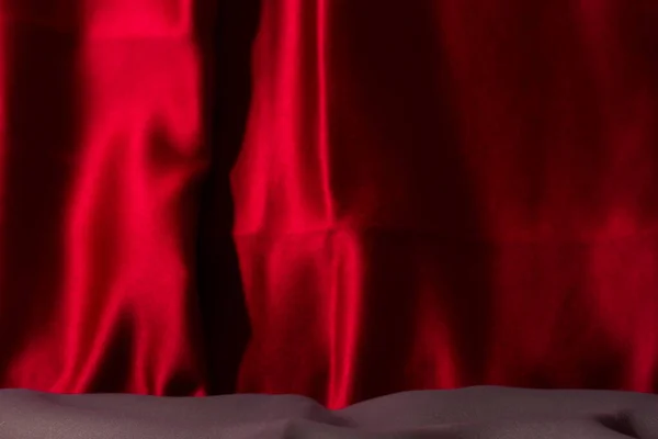 Red curtains and scene — Stock Photo, Image