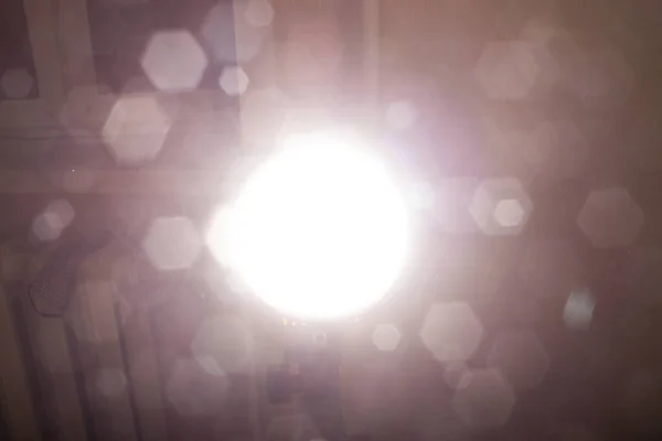 Abstrakter Heller Hintergrund Sonne Und Lichtflecken Drumherum — Stockfoto