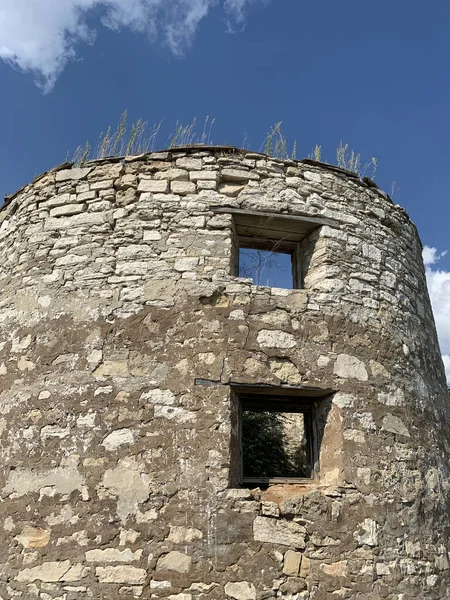 Oude Bakstenen Toren Sluiten — Stockfoto