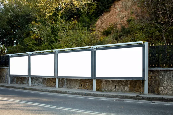 Empty Blank Outdoor Advertising Billboards Bosphorus Istanbul — Stock Photo, Image