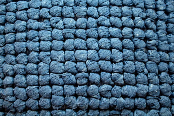 Крупним Планом Вид Синього Язаного Тканинного Фону — стокове фото